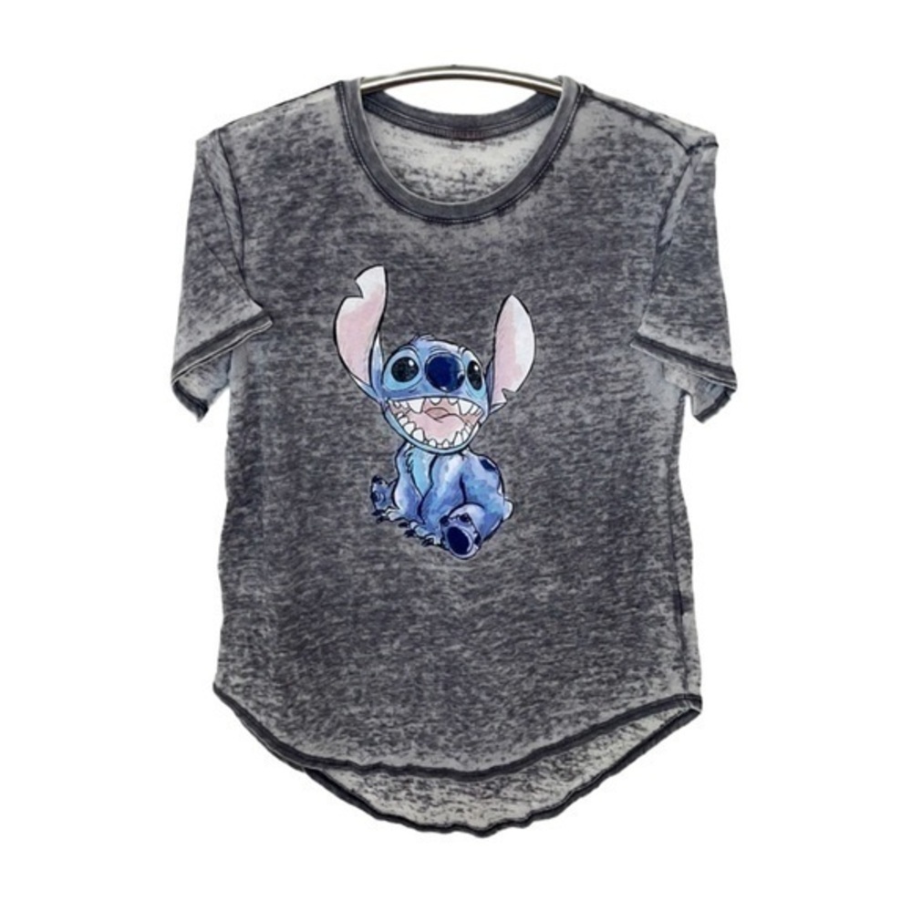 DISNEY | LILO & STITCH Youth Size Large Faded Gray Shirt